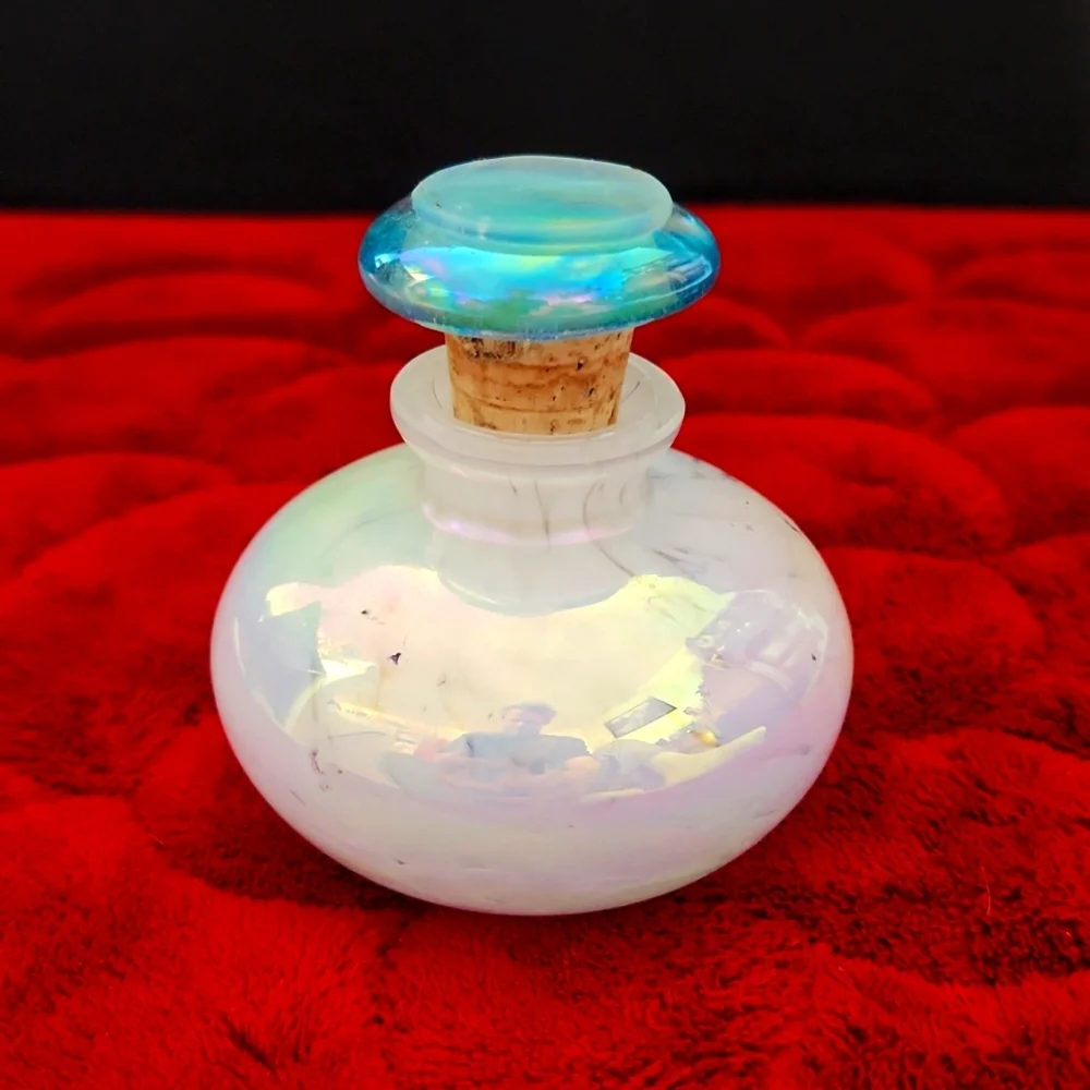 Iridescent Blown Glass Perfume Bottle - Picture 1 of 2